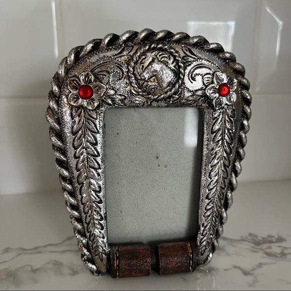 Other - Belt Buckle Frame with Horse Head & Rhinestone detail 1990’s •